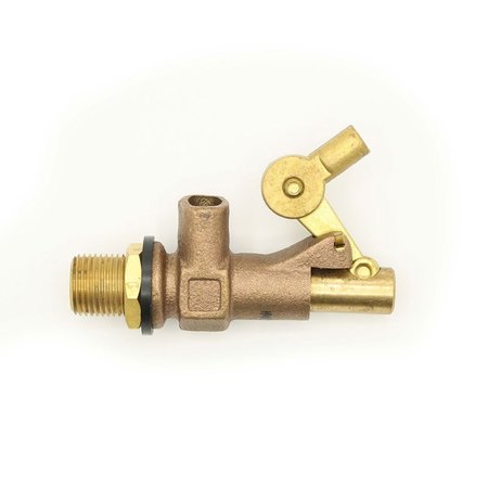 THRIFCO PLUMBING 1/2 Inch MIP x Free Flow Outlet Brass Float Valve with Compound 6415136